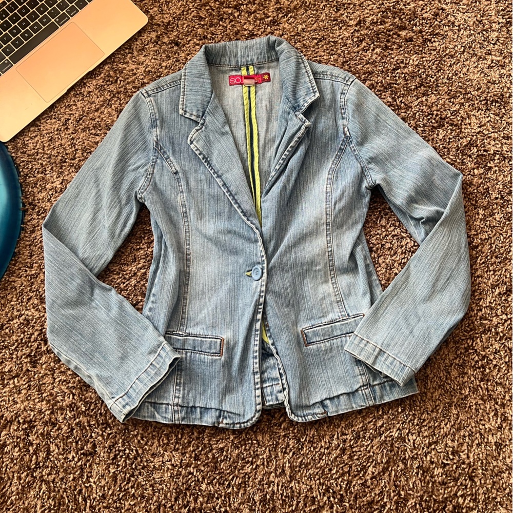 Denim style blazer